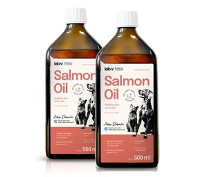 LAB V Lososový olej obohacený o vitamíny 2x500ml