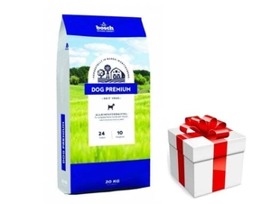 BOSCH Dog Premium 20kg + překvapení pro vašeho psa GRATIS