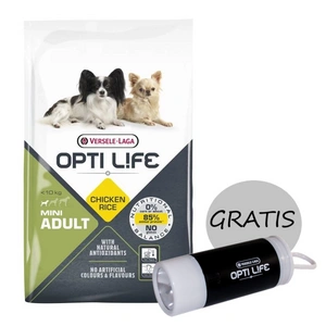 VERSELE-LAGA Opti Life Adult Mini 7,5kg + dávkovač sáčků na exkrementy s baterkou ZDARMA