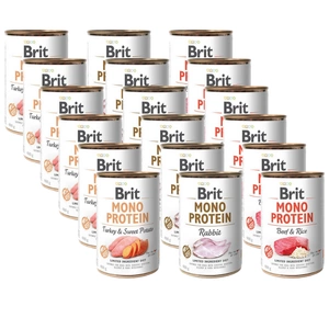 BRIT MONO PROTEIN Mix příchutí 18x400g