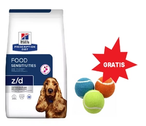 HILL'S PD Prescription Diet Canine z/d Food Sensitivities 10 kg + ZDARMA !!