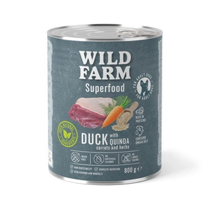 WILD FARM Superfood Duck (Kachna s quinoou, mrkví a bylinkami) 800g krmivo pro psy bez obilovin