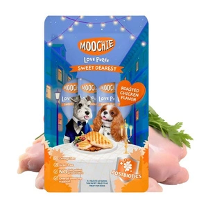 MOOCHIE Love Puree Chicken 4x15g pamlsek pro psy s příchutí pečeného kuřete