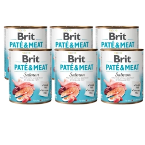 BRIT PATE &amp; MEAT SALMON 6x800g