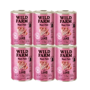 WILD FARM Pate Lamb 6x400g - bezlepkové krmivo pro kočky