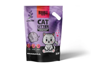 BUBU Pets Silikonová neslepovací podestýlka Micro levandulová fialová 7,2 l