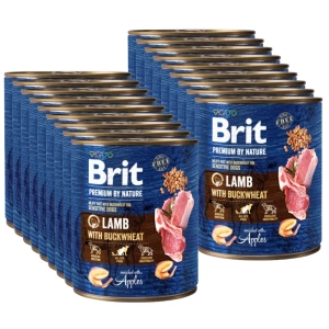 BRIT Premium by Nature Jehněčí s pohankou 24x800g