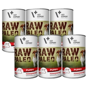 Vetexpert RAW PALEO štěněčí hovězí 6x400g - hovězí konzerva