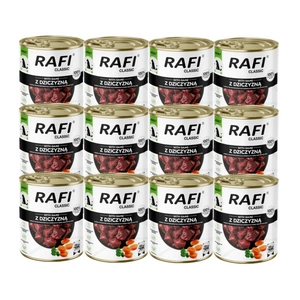 DOLINA NOTECI Mokré krmivo pro psy Rafi Classic s divokou zvěřinou 12x800g