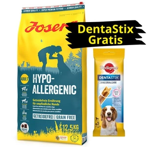 JOSERA Hypoallergenic 12,5kg + DentaStix  GRATIS!