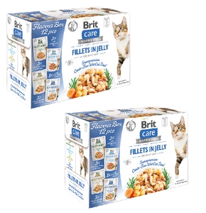 BRIT CARE Kočičí filety v želé mix 24x85g