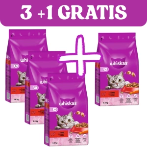 Whiskas Adult hovězí 4x3,8 kg