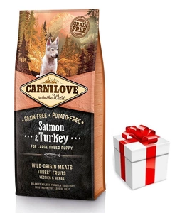 Carnilove Salmon & Turkey for Large Breed Puppy 12kg + překvapení pro vašeho psa ZDARMA