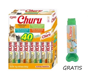 INABA Churu pro kočky - směs příchutí s kuřecím masem 40x14g