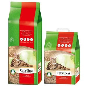 JRS Cats Best Eko Plus - hrudkovitý dřevěné stelivo 20l / 8,6kg + 40l / 17,2kg