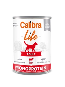 CALIBRA Dog Life Adult Hovězí maso s mrkví 400 g