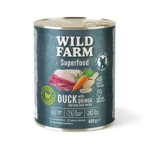 WILD FARM Superfood Duck (Kachna s quinoou, mrkví a bylinkami) 800g krmivo pro psy bez obilovin