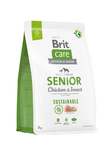 BRIT CARE Dog Sustainable Senior Kuře a hmyz 3 kg