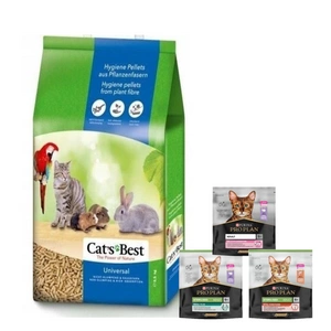 Cat's Best Universal 20 l + PRO PLAN Adult cat food 400g - náhodná dodávka