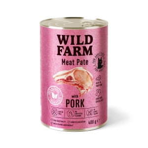 WILD FARM Pate Pork 400g - bezlepkové krmivo pro kočky