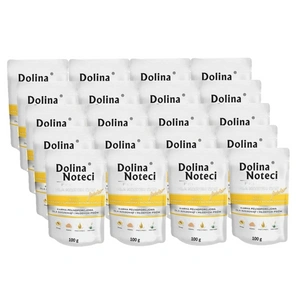 Dolina Noteci PREMIUM pro malá plemena JUNIOR bohatý na kuřecí žaludky s telecími játry kapsička 20x100g