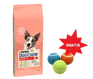 PURINA Dog Chow Adult Active Chicken 14 kg + ZDARMA !!