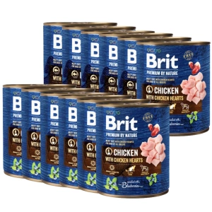 Brit Premium by Nature Chicken With Chicken Hearts 12x800g SLEVA 2%