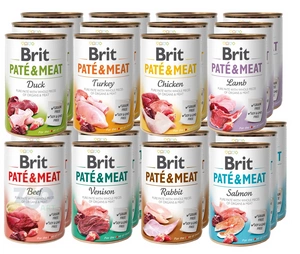 BRIT PATE & MEAT Mix 24x400g MIX