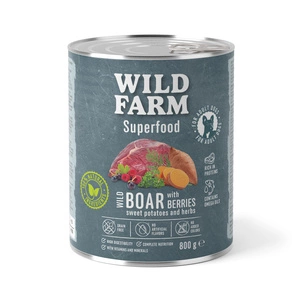 WILD FARM Superfood Wild Boar (zvěřina s batáty, bobulemi a bylinkami) 800g krmivo pro psy bez obilovin