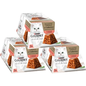 GOURMET Revelations Delikátní kousky v lososovém želé 3x(2x57g)