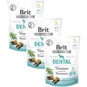 BRIT CARE DOG FUNCTIONAL SNACK DENTAL VENISON 3x150g