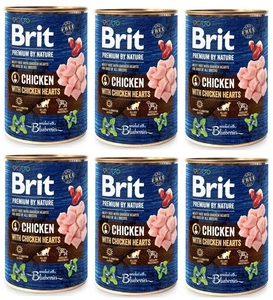 Brit Premium by Nature Kuře s kuřecími srdíčky 6x400g