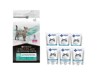 PURINA Veterinary PVD EN Gastrointestinal Cat 1,5 kg + ENZO VET Hypoallergenic 6x100 g