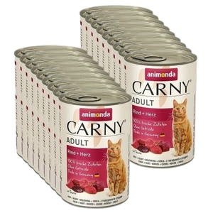 Animonda Cat Carny Adult příchuť: hovězí a srdce 18x400g
