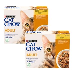 PURINA Cat Chow Krmivo pro dospělé kočky s kuřecím masem a cuketou v želé 20x85g