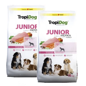 TROPIDOG Premium Junior L s krůtím masem a rýží 2x12kg