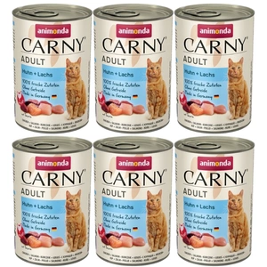 ANIMONDA Cat Carny Adult příchuť: kuře a losos 6x400g