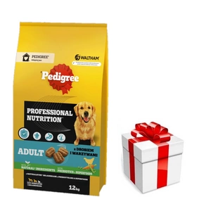 PEDIGREE® Adult Professional Nutrition 12kg  s drůbeží a zeleninou - kompletní suché krmivo pro dospělé psy velkých a středních plemen + překvapení pro vašeho psa ZDARMA