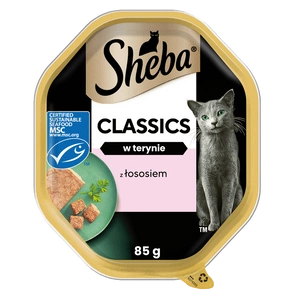 SHEBA® Classics 85g s lososem - mokrá paštika pro kočky