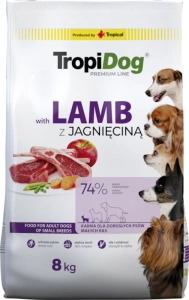 TROPIDOG Premium Adult Small Breeds s jehněčím a rýží 8kg