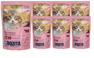 BOZITA Kousky v omáčce s hovězím masem (sáček) 12x85g