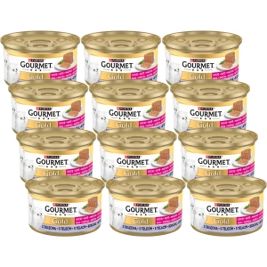 Purina Gourmet Gold Kitten pěna s telecím masem 12x85g