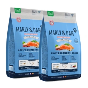 Marly & Dan Adult Dog Medium Breed Fresh Salmon Holistic & Hypoallergenic 2x12kg suché krmivo
