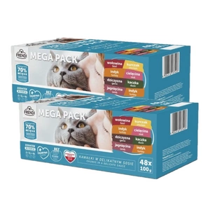 Frendi sáčky pro kočky s masovou příchutí v omáčce 96x100g