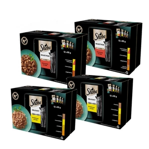SHEBA  mokré krmivo pro kočky v želé a omáčce Mix chutí 48x85g