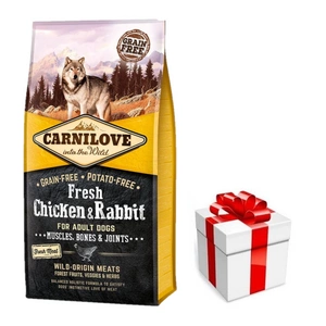 Carnilove Fresh Chicken Rabbit Adult 12kg + překvapení pro vašeho psa ZDARMA