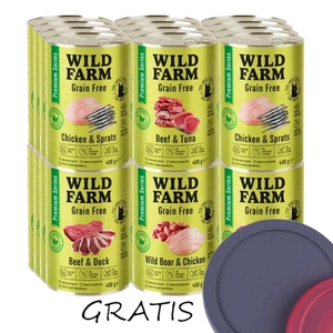 WILD FARM Premium Grain Free Mix příchutí 24x400g - krmivo pro kočky bez obilovin