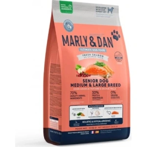 Marly & Dan Senior Dog Medium & Large Breed Fresh Salmon Holistic & Hypoallergenic 12 kg suché krmivo