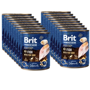 Brit Premium by Nature Ryba s rybí kůží 18x800g