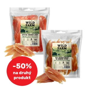 WILD FARM Kuřecí prsní řízek na tyčince 500g + WILD FARM Měkká kuřecí prsa 500g